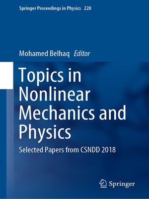cover image of Topics in Nonlinear Mechanics and Physics